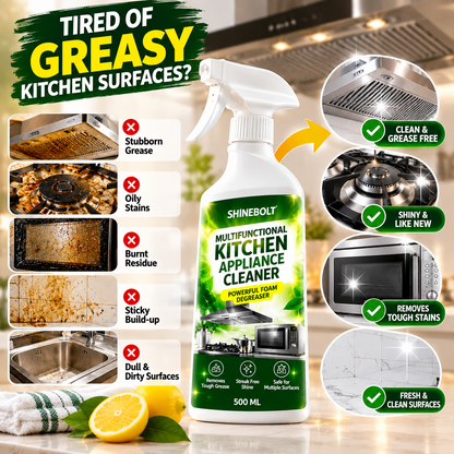 Shinebolt kitchen cleaner — Shinebolt_ Grease to Gleam