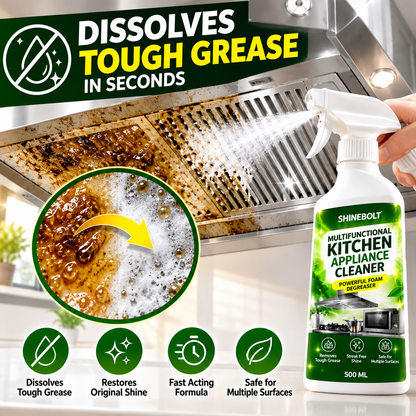 Shinebolt kitchen cleaner — Dissolves Tough Grease Instantly